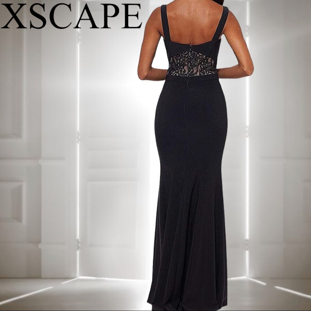 Xscape Lace Embellished Long Formal Gown - Picture 6 of 12